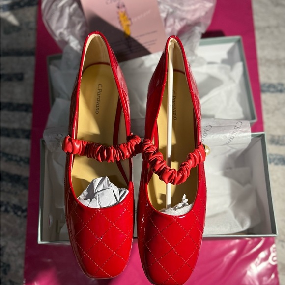 Chic Red Quilted Flats by C. paravona - Picture 16 of 16